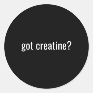 Sticker Rond Créatine Obtenue Créatine Drôle Bodybuilding