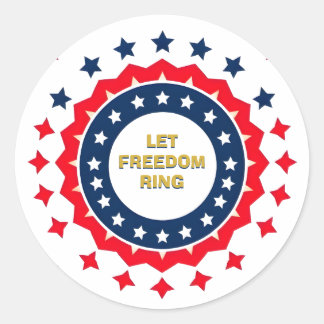 Sticker Rond Création géométrique audacieuse pour le 4 juillet