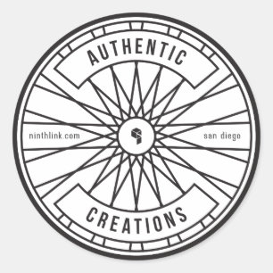 Sticker Rond Créations authentiques