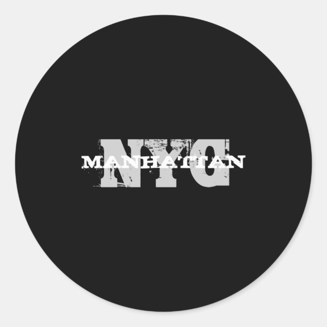 Sticker Rond Creative Nyc Manhattan New York City Template  (Devant)
