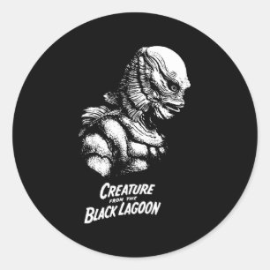 Sticker Rond Créature De La Lagune Noire Horreur Flick