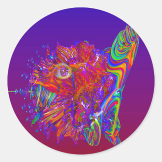 Sticker Rond Créature maritime Alien