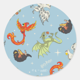 Sticker Rond Créatures Magiques Ancien Motif