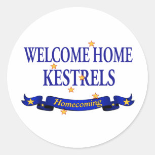 Sticker Rond Crécerelles à la maison bienvenues