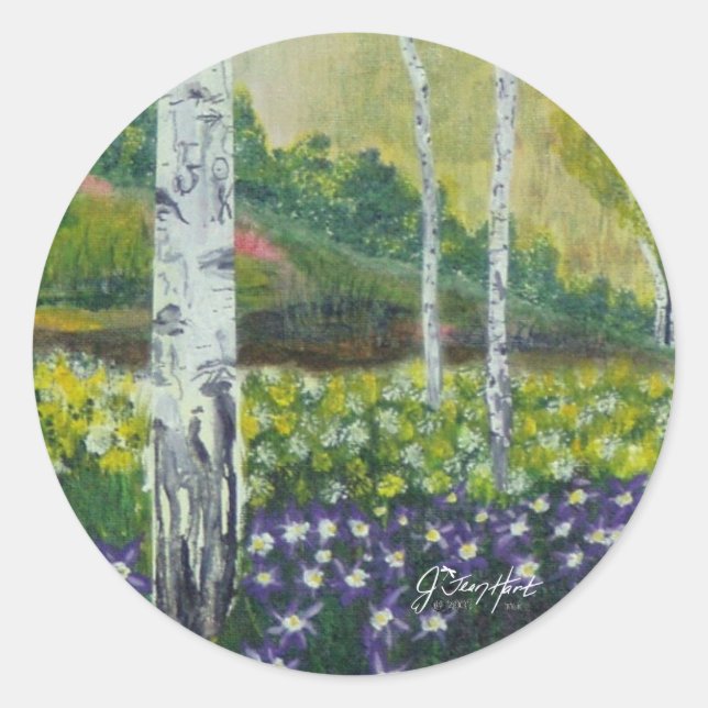 Sticker Rond Crée Dans Un Arbre (Devant)