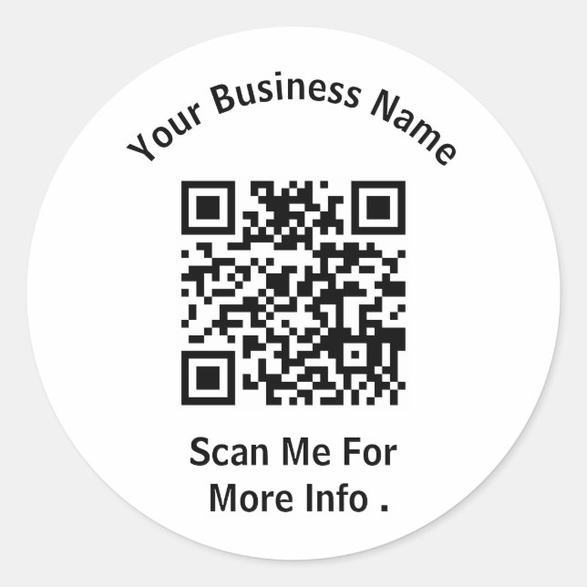 Sticker Rond Créer votre propre code QR professionnel (Devant)