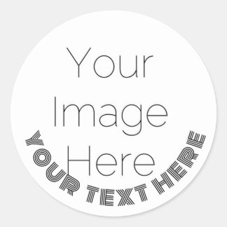 Sticker Rond créer votre propre photo et texte personnalisés
