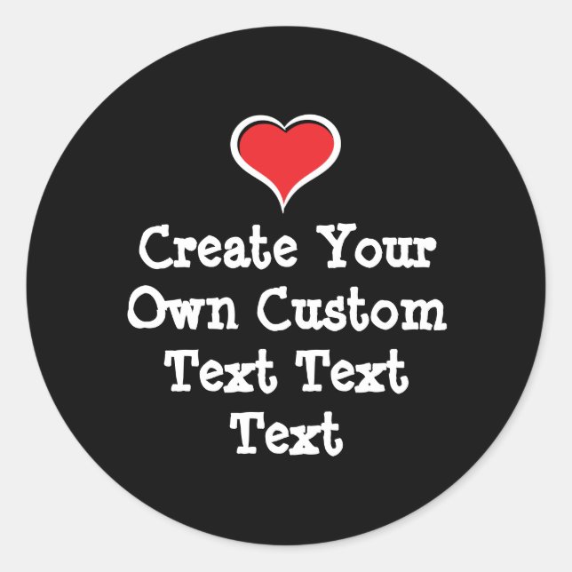 Sticker Rond Créer votre propre texte personnalisé (Devant)
