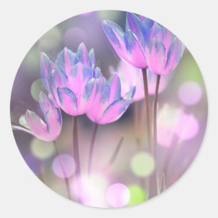 Sticker Rond Créez vos propres fleurs de printemps bokeh person