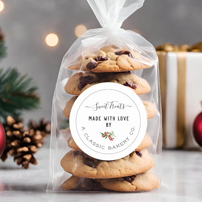 Sticker Rond Créez vos propres friandises de verdure (Create Your Own Greenery Sweet Treats Classic Round Sticker)