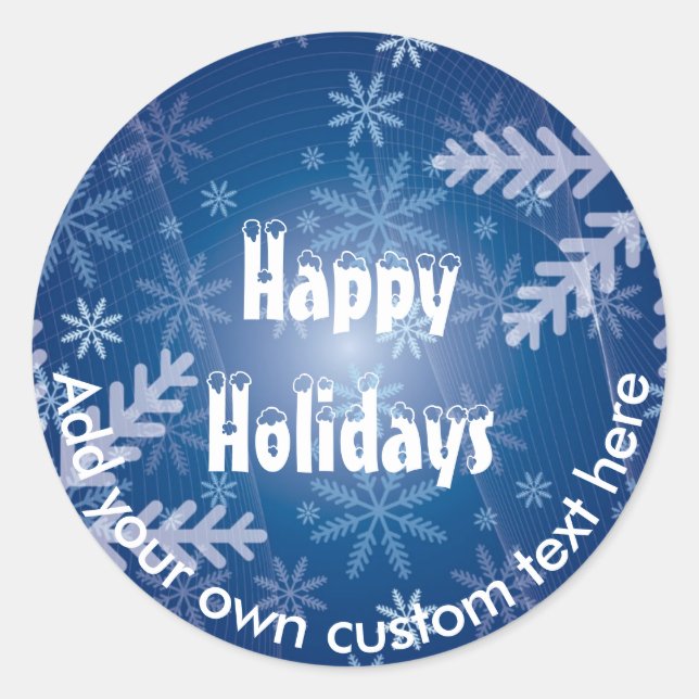 Sticker Rond Créez vos propres vacances de Noël (Devant)