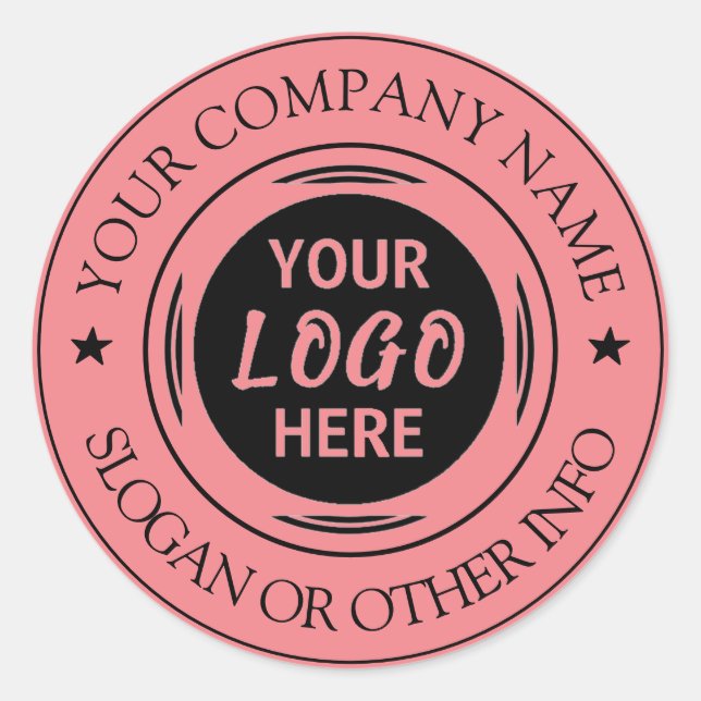 Sticker Rond Créez votre logo d'entreprise Classic Classic (Devant)