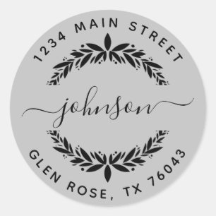 Sticker Rond Créez votre propre adresse de retour ronde