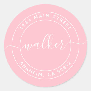 Sticker Rond Créez votre propre adresse de retour ronde