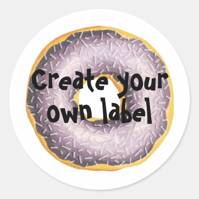Sticker Rond Créez votre propre beigne (Devant)