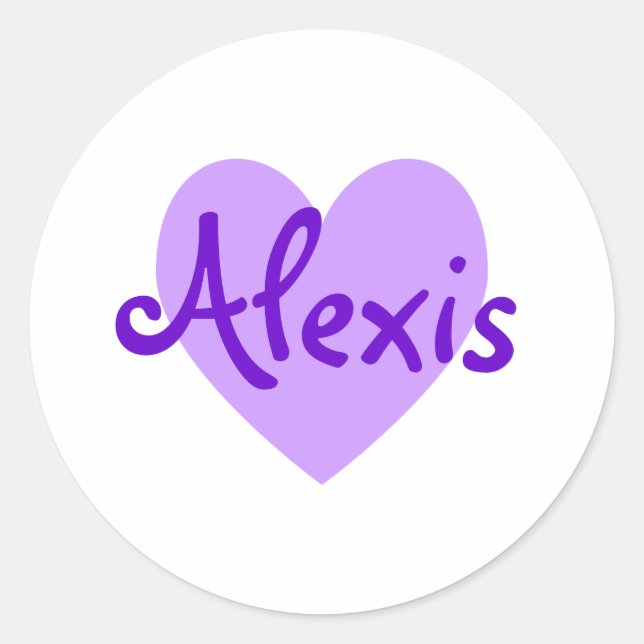 Sticker Rond Créez votre propre coeur blanc et violet (Devant)