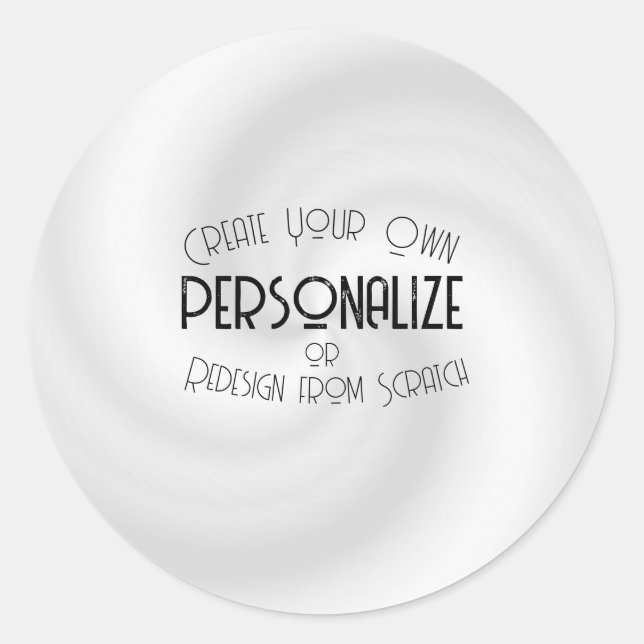 Sticker Rond Créez Votre Propre Design Sur Mesure (Devant)