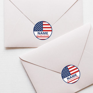 Sticker Rond Créez votre propre élection de drapeau américain
