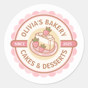 Sticker Rond Créez votre propre entreprise de pâtisserie person