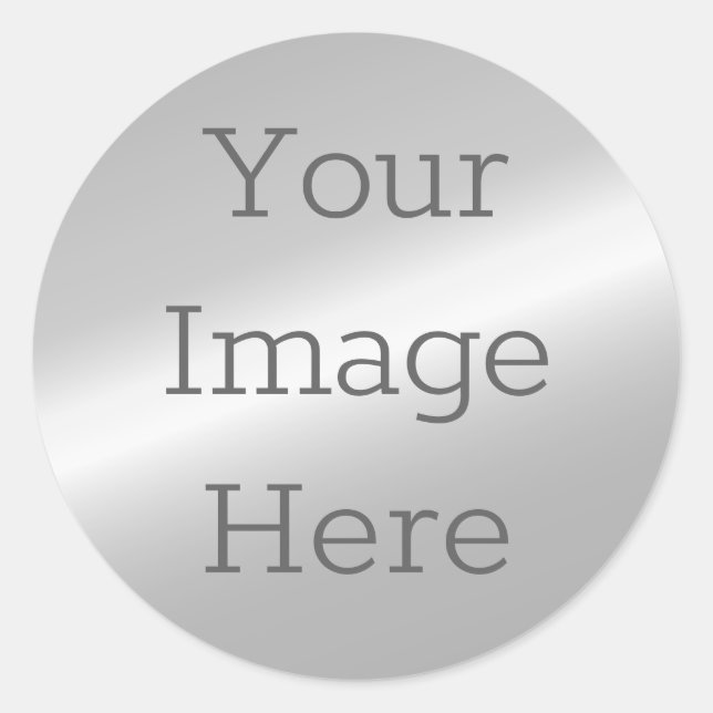 Sticker Rond Créez votre propre feuille de faux platine argent  (Devant)