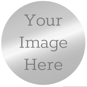 Sticker Rond Créez votre propre feuille de faux platine argent