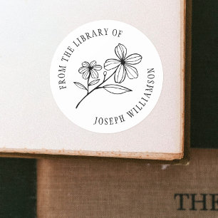 Sticker Rond Créez votre propre floral mignon à partir de la bi