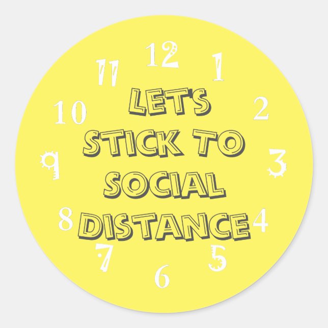 Sticker Rond Créez votre propre heure dira Voyage en toute sécu (Devant)