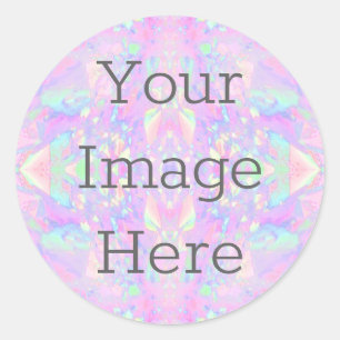 Sticker Rond Créez votre propre image métallique Abstraite Opal