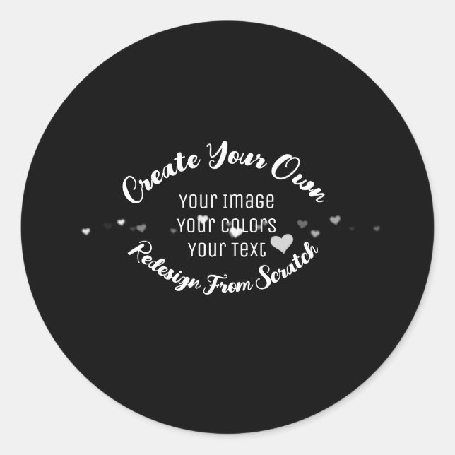 Sticker Rond Créez votre propre image personnalisée (Devant)