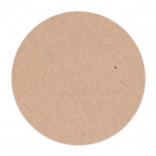 Sticker Rond Créez votre propre impression papier Kraft Brown