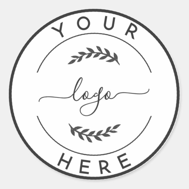 Sticker Rond Créez votre propre logo d'entreprise (Devant)