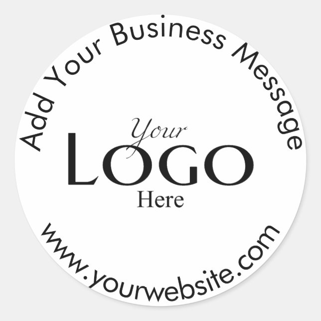 Sticker Rond Créez votre propre logo d'entreprise simple (Devant)