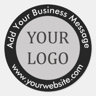 Sticker Rond Créez votre propre logo d'entreprise simple