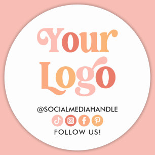 Sticker Rond Créez votre propre logo personnalisé Business Soci