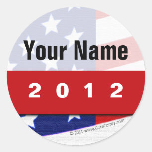 Sticker Rond Créez votre propre marchandise politique patriotiq