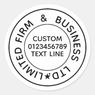 Sticker Rond Créez votre propre modèle de texte personnalisé d'