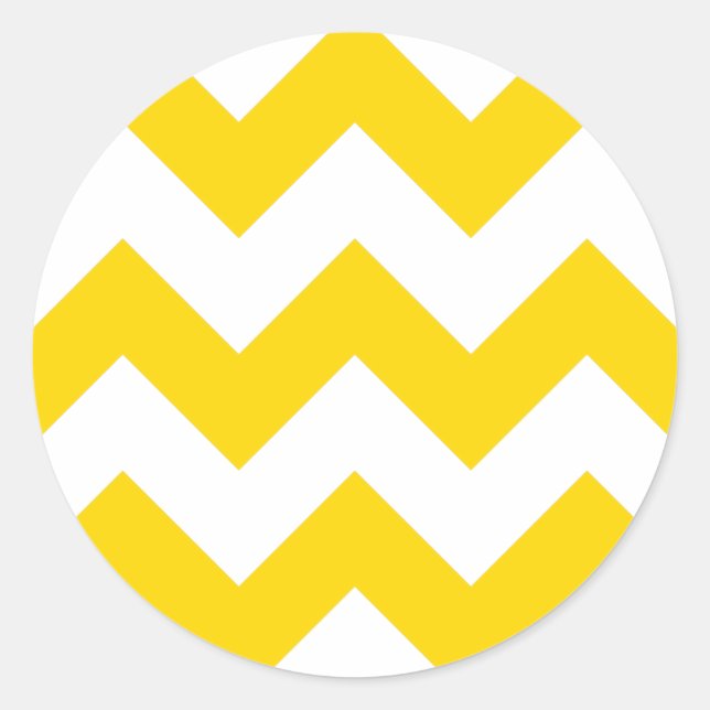 Sticker Rond Créez votre propre Motif Gold Zigzag (Devant)