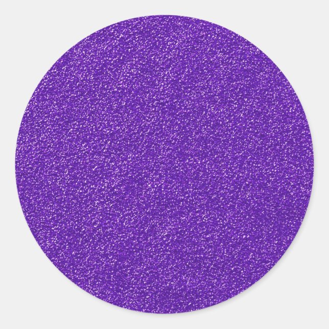 Sticker Rond Créez Votre Propre Paillettes Violettes (Devant)
