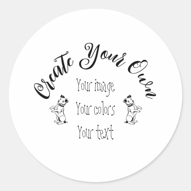 Sticker Rond Créez votre propre personnalisation (Devant)