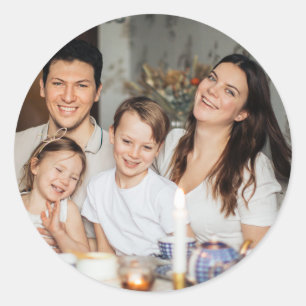 Sticker Rond Créez votre propre photo de famille personnalisée