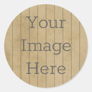 Sticker Rond Créez Votre Propre Rayure Épinglée Vintage en Dist