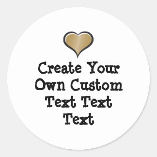 Sticker Rond Créez votre propre texte personnalisé sur fond bla