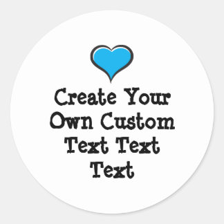 Sticker Rond Créez votre propre texte personnalisé sur fond bla