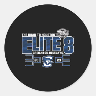 Sticker Rond Creighton Bluejays Elite 8 2023 Basketball Royal