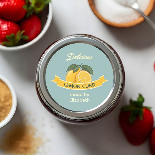 Sticker Rond Crème de citron (Créateur téléchargé)