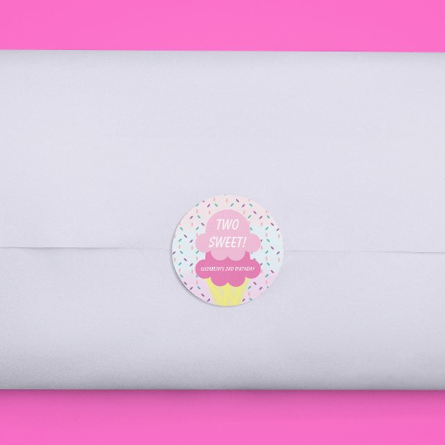 Sticker Rond Crème de glace 2ème anniversaire (Créateur téléchargé)