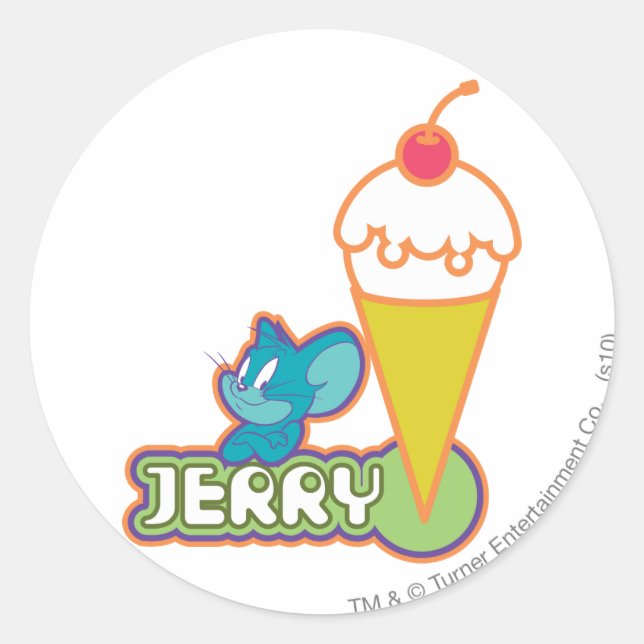 Sticker Rond Crème glacée Jerry (Devant)