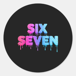 Sticker Rond Crème Glacée Six Sept Drip Génération Alpha Argot