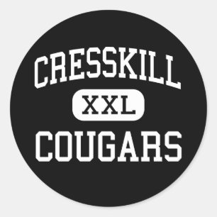 Sticker Rond Cresskill - Cougars - High - Cresskill New Jersey