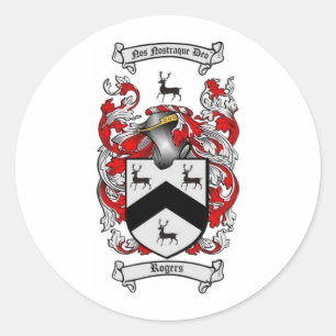 Sticker Rond Crest de famille ROGERS